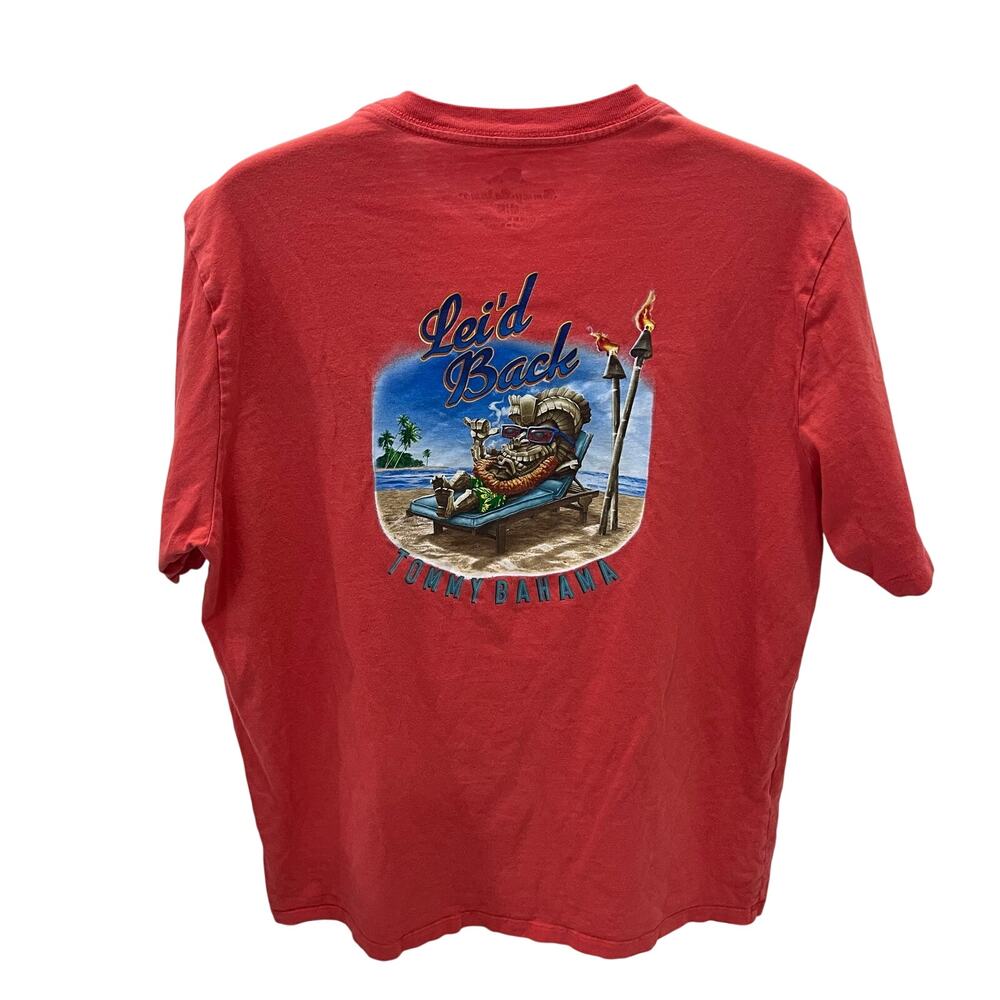 Tommy Bahama Men's MD Lei'd Back Tiki Tiki Torch Beach T-Shirt